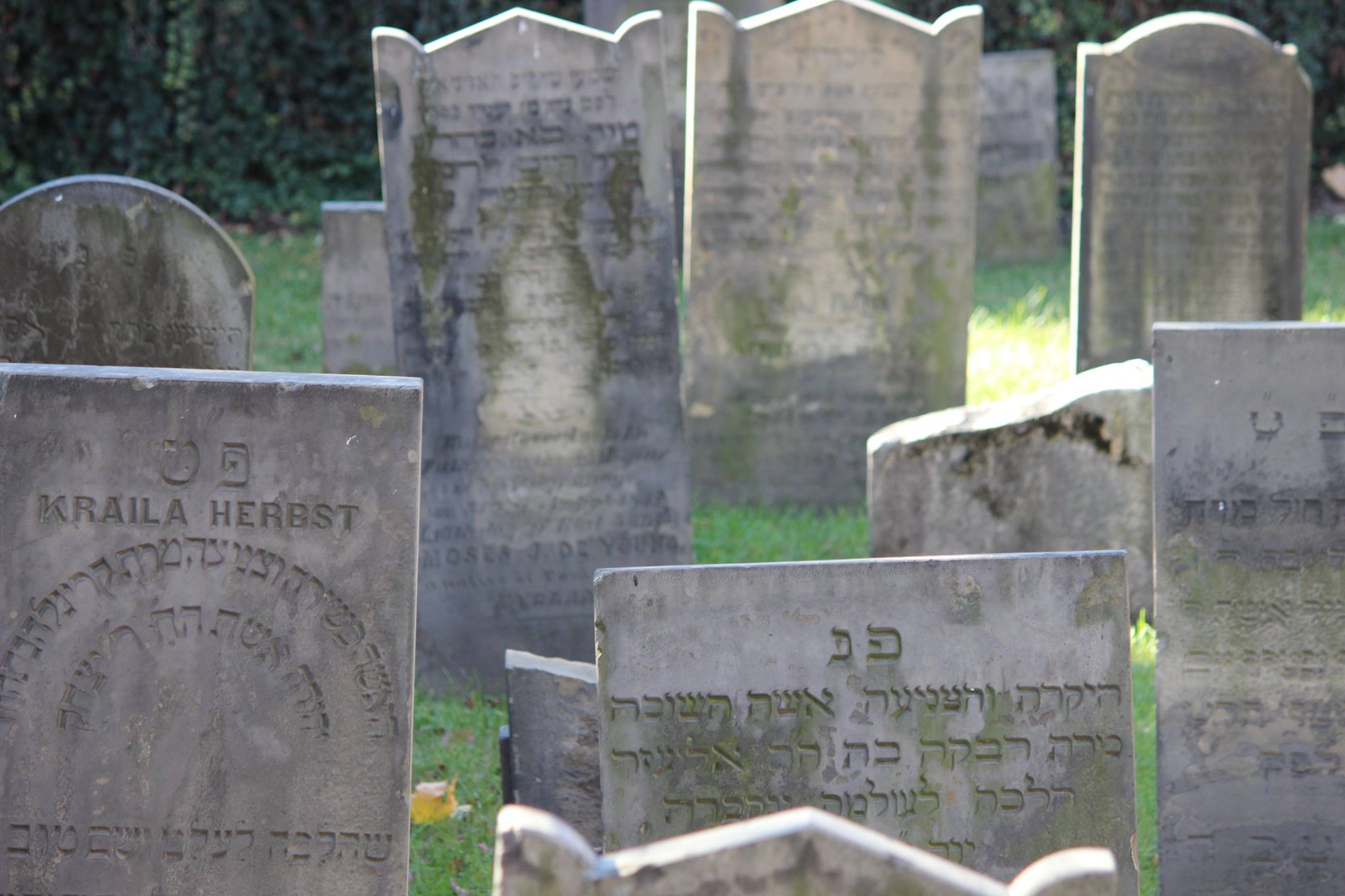 Chestnut Street Jewish Cemetery in downtown Cincinnati